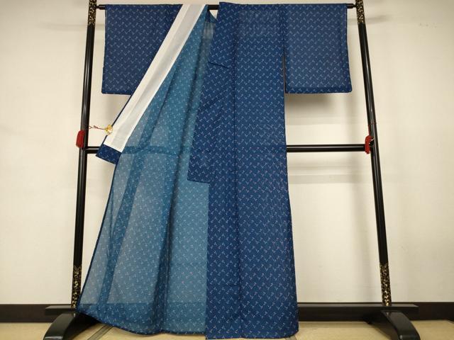 平和屋着物＊夏物 小紋 絽 さくらんぼ 洗える着物 AABJ8029jd
