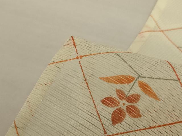 平和屋着物＊夏物 小紋 絽 花菱文 ロング丈 洗える着物 AABJ8031jd