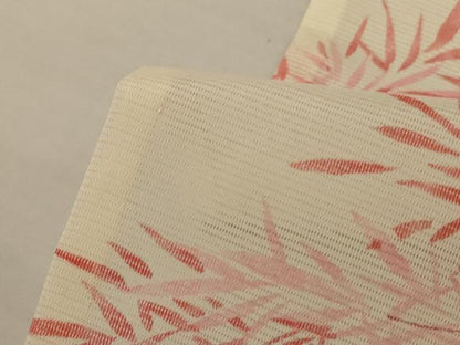 平和屋着物＊夏物 小紋 絽 枝葉文 洗える着物 AABJ8036jd