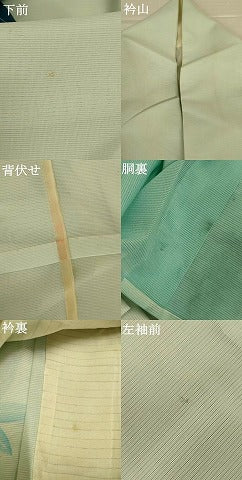 平和屋着物＊夏物 訪問着 絽 楓文 暈し染め 洗える着物 AABJ8038jd