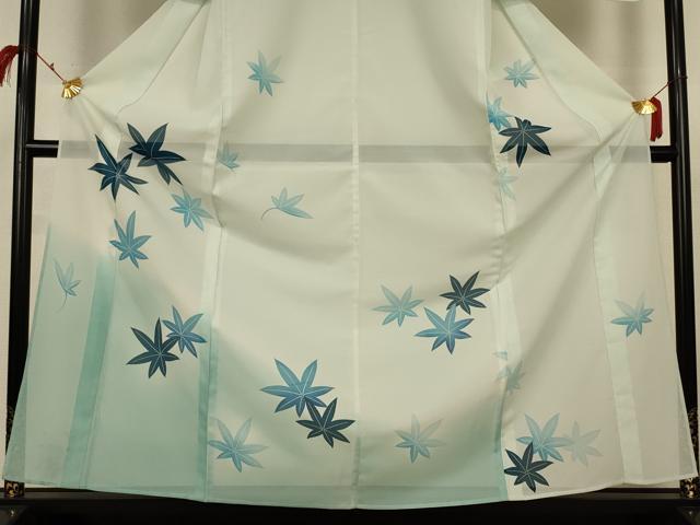 平和屋着物＊夏物 訪問着 絽 楓文 暈し染め 洗える着物 AABJ8038jd