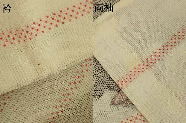 平和屋着物＊夏物 小紋 絽 舞葉間道 洗える着物 AABJ8039jd