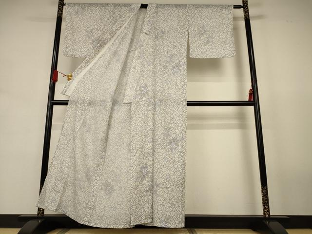 平和屋着物＊夏物 小紋 絽 花尽くし 洗える着物 AABJ8041jd