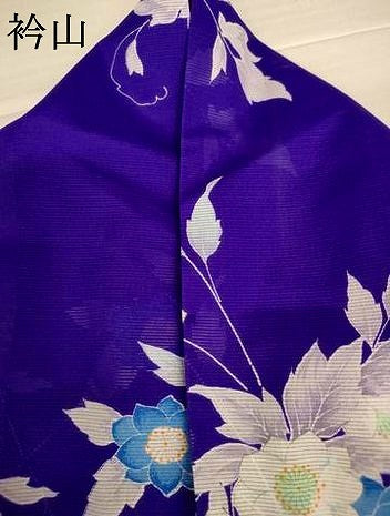 平和屋着物＊夏物　小紋　絽　草花文　洗える着物　AABJ8043jd