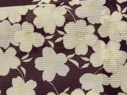 平和屋着物＊夏物　小紋　絽　舞花文　洗える着物　AABJ8044jd