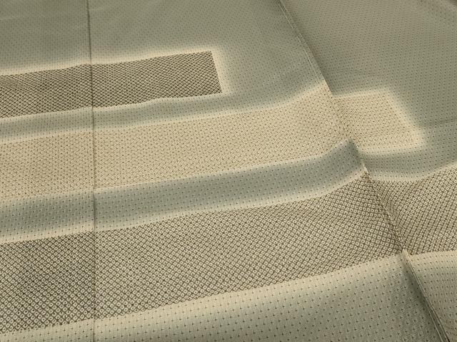 平和屋着物＊夏物　訪問着　紗　鹿の子横段文　仮絵羽　正絹　逸品　未使用　AABJ8059jd