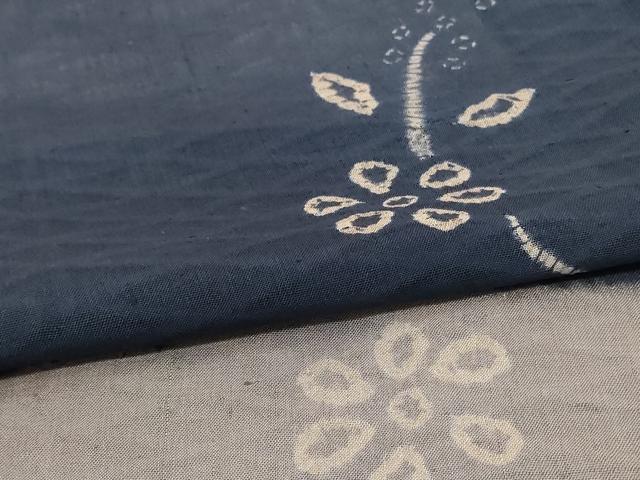 平和屋着物＊夏物　訪問着　紗紬　絞り　枝花文　仮絵羽　正絹　逸品　未使用　AABJ8061jd
