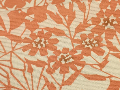 平和屋着物＊夏物　小紋　絽　型染め　草花文　ゑり善扱い　正絹　逸品　AABJ8062jd