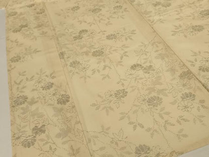 平和屋着物＊夏物　本場大島紬　夏大島　草花文　正絹　逸品　AABJ8064jd