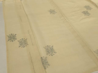 平和屋着物＊夏物　紗紬　幾何学文様　正絹　逸品　AABJ8069jd