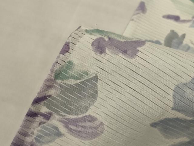 平和屋着物＊夏物　小紋　絽　草花文　洗える着物　AABJ8071jd