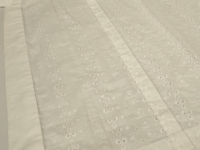 平和屋着物＊夏物　長襦袢　総レース　唐草文　白色　綿　AABJ8085jd