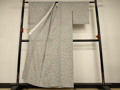 平和屋着物＊夏物　小紋　絽　花尽くし　正絹　逸品　AABJ8089jd