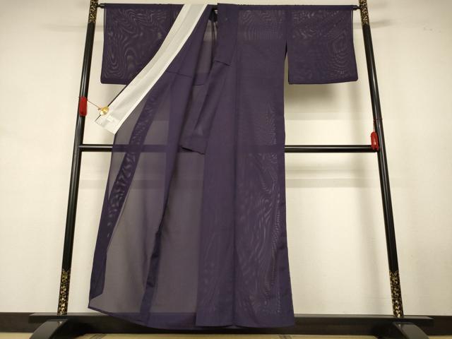 平和屋着物＊夏物　洗える最高級着物　＜英＞はなぶさ謹製　色無地　絽　黒紅色　洗える着物　AABJ8091jd