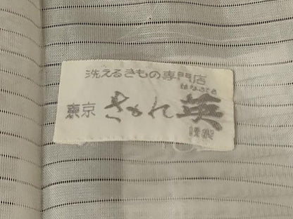 平和屋着物＊夏物　洗える最高級着物　＜英＞はなぶさ謹製　色無地　絽　黒紅色　洗える着物　AABJ8091jd