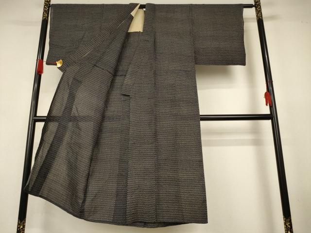 平和屋着物＊夏物　男性　上布　絣柄　麻　逸品　AABJ8092jd