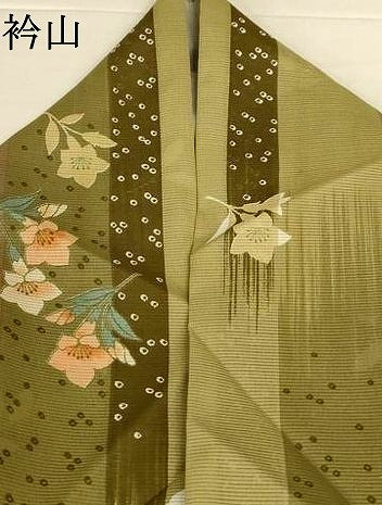 平和屋着物＊夏物　小紋　絽　草花間道　洗える着物　AABJ8095jd