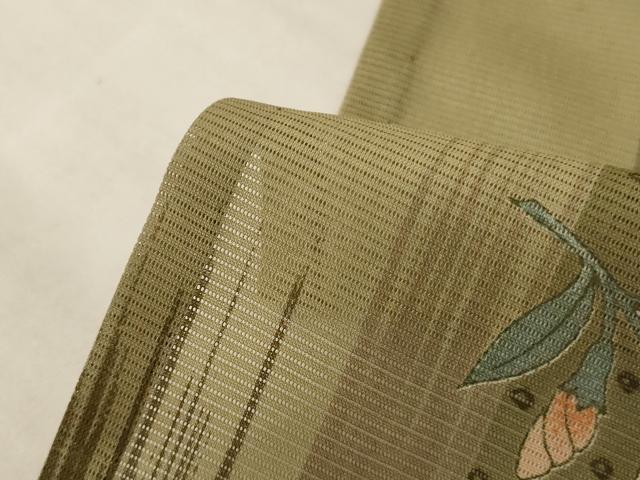 平和屋着物＊夏物　小紋　絽　草花間道　洗える着物　AABJ8095jd