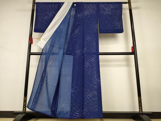 平和屋着物＊夏物　小紋　絽　カモメ　洗える着物　AABJ8100jd