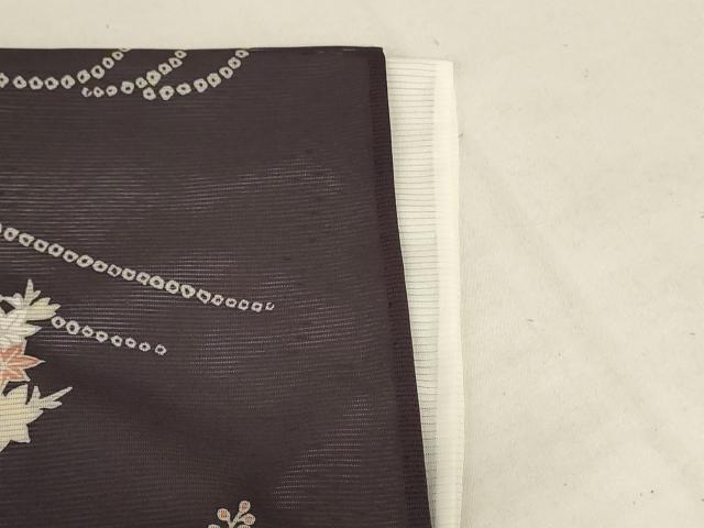 平和屋着物＊夏物　訪問着　絽　駒刺繍　流水短冊花文　金彩　正絹　逸品　AABJ8106jd