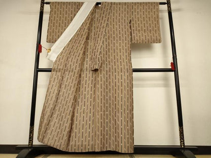 平和屋着物＊夏物　本場琉球絣　夏琉球　間道　正絹　逸品　AABJ8110jd