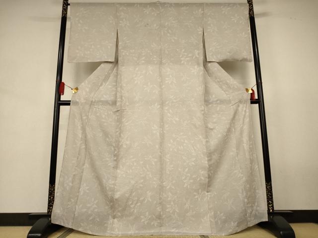 平和屋着物＊夏物　小紋　紗　南天文　響庵　反端付き　正絹　逸品　AABJ8111jd