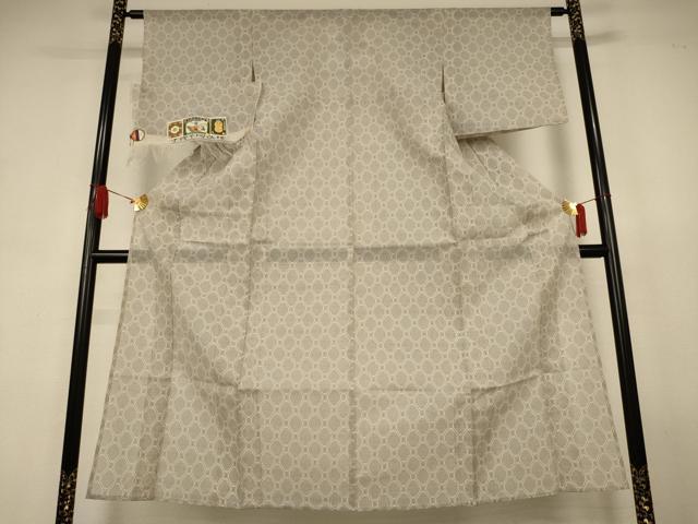 平和屋着物＊夏物　本塩沢　夏塩沢　菱文　証紙付き　正絹　逸品　AABJ8116jd