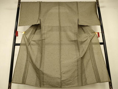 平和屋着物＊夏物　男性　紗紬　霞文　正絹　逸品　AABJ8118jd