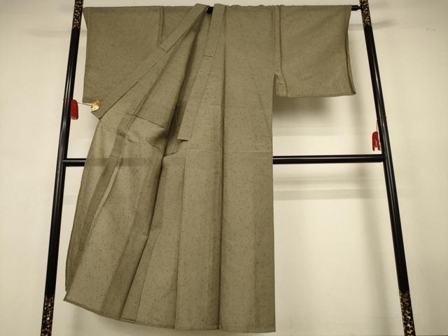平和屋着物＊夏物　男性　紗紬　霞文　正絹　逸品　AABJ8118jd
