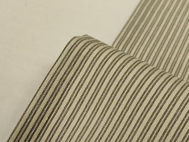 平和屋着物＊夏物　紗紬　縞　正絹　逸品　AABJ8119jd