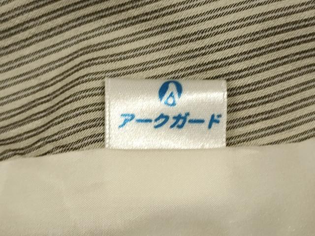 平和屋着物＊夏物　紗紬　縞　正絹　逸品　AABJ8119jd
