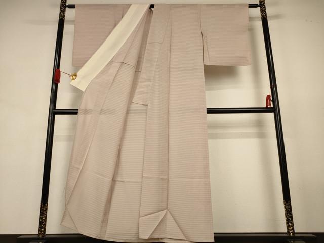 平和屋着物＊夏物　色無地　変わり絽　枯野色　正絹　逸品　AABJ8123jd