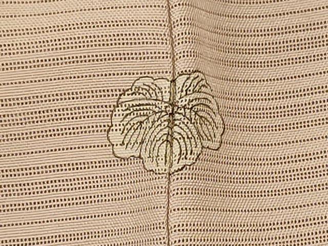 平和屋着物＊夏物　色無地　変わり絽　枯野色　正絹　逸品　AABJ8123jd
