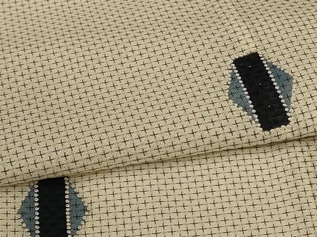 平和屋着物＊夏物　訪問着　紗　幾何学文様　正絹　逸品　AABJ8126jd