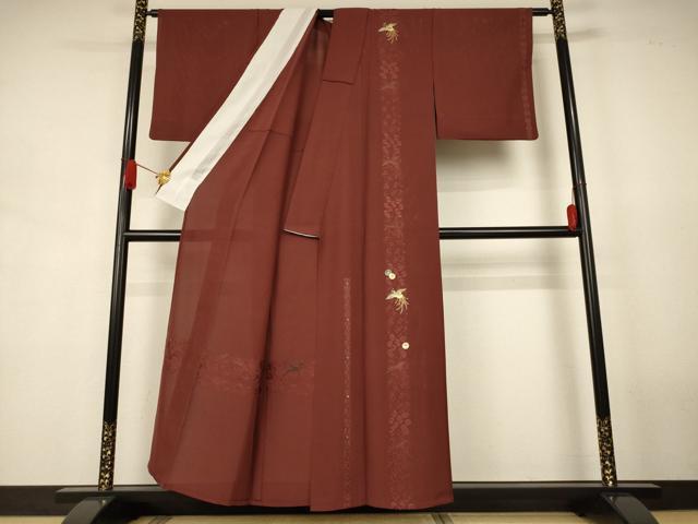 平和屋着物＊夏物　訪問着　絽　螺鈿　刺繍　鳳凰花文　金彩　正絹　逸品　AABJ8128jd