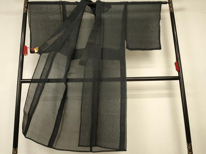平和屋着物＊夏物　男性　紗紬　霞文　正絹　逸品　AABJ8131jd