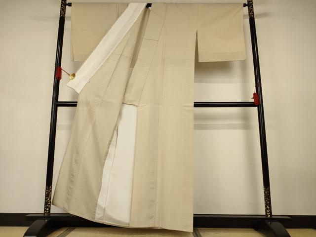 平和屋着物＊夏物　紗紬　縞　正絹　逸品　AABJ8134jd