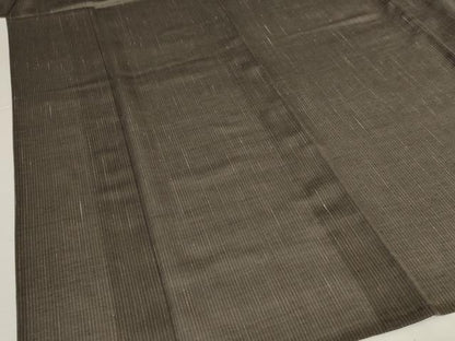 平和屋着物＊夏物　紗紬　縞　正絹　逸品　AABJ8135jd
