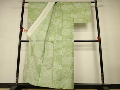 平和屋着物＊夏物　小紋　絽　敷松葉　洗える着物　AABJ8144jd