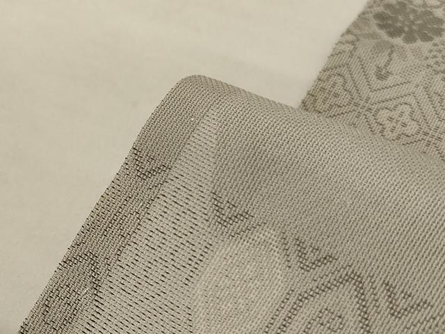 平和屋着物＊夏物　訪問着　お召　紗　横段吉祥花文　ロング丈　正絹　逸品　AABJ8146jd