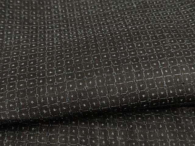 平和屋着物＊夏物　重要無形文化財　本場宮古上布　格子　苧麻　逸品　AABJ8150jd