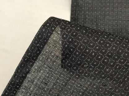 平和屋着物＊夏物　重要無形文化財　本場宮古上布　格子　苧麻　逸品　AABJ8150jd