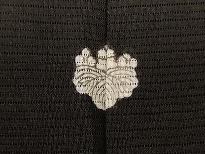 平和屋着物＊夏物　黒留袖　絽　刺繍　花鳥文　金彩　洗える着物　AABJ8151jd