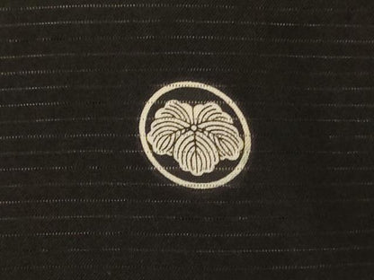 平和屋着物＊夏物　黒留袖　絽　刺繍　立波笹松文　金彩　正絹　逸品　AABJ8155jd
