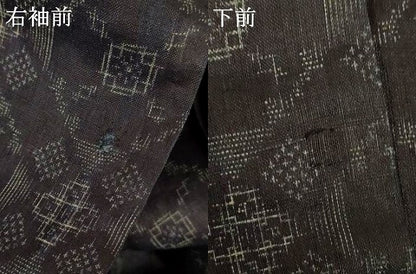 平和屋着物＊夏物　重要無形文化財　本場宮古上布　道行コート　宮古コート　幾何学文様　苧麻　逸品　AABJ8156jd