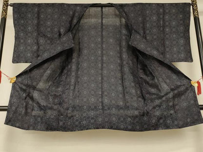 平和屋着物＊夏物　重要無形文化財　本場宮古上布　道行コート　宮古コート　幾何学文様　苧麻　逸品　AABJ8156jd