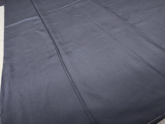 平和屋着物●上質な色無地　作家物　青褐色　正絹　逸品　未使用　AABJ8163ck
