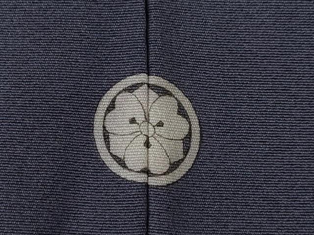 平和屋着物●上質な色無地　作家物　青褐色　正絹　逸品　未使用　AABJ8163ck