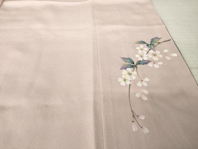 平和屋着物●訪問着　手描き　枝垂れ桜　暈し染め　やまと誂製　正絹　逸品　AABJ8171ck