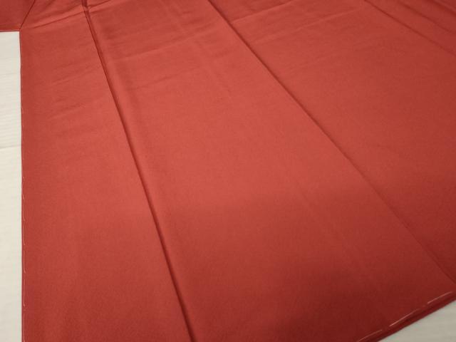平和屋着物●上質な色無地　作家物　紅海老茶色　正絹　逸品　未使用　AABJ8175ck
